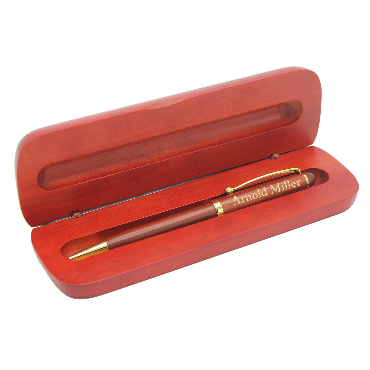 My Personal Memories, Custom Engraved Ballpoint Pen with Personalized Case - Wood Pen Set for