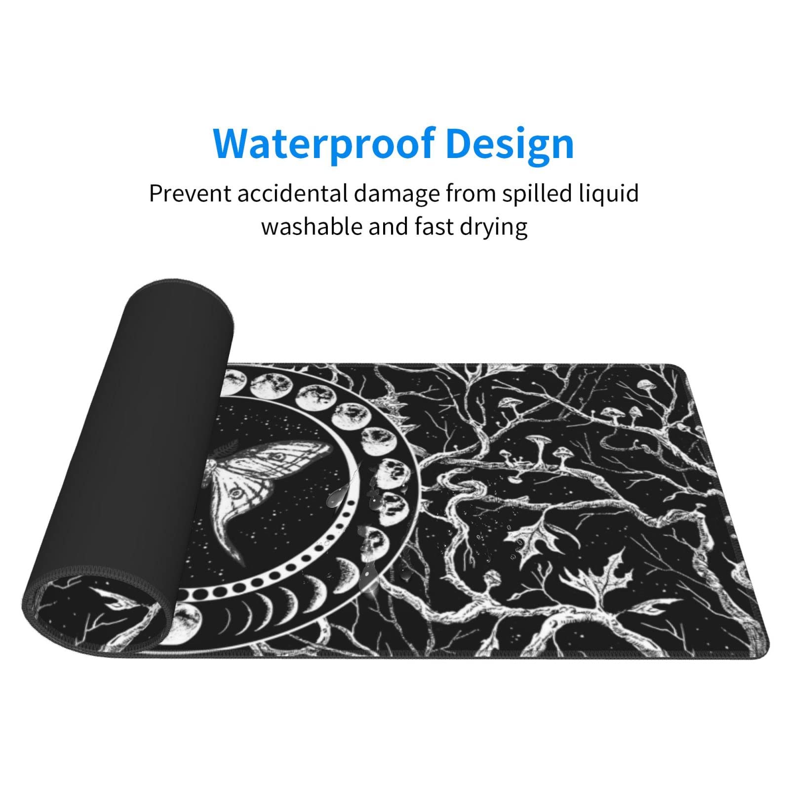 Sigouyinei Extra Large Desk Pad 31.5x12in Office Gaming Non-Slip Mouse Pad