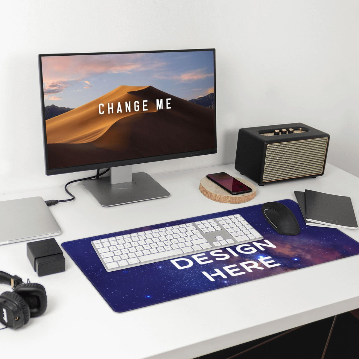ANSTING Custom Large Desk Pad with Photo Text Personalized Picture Logo Non-Slip Game Computer