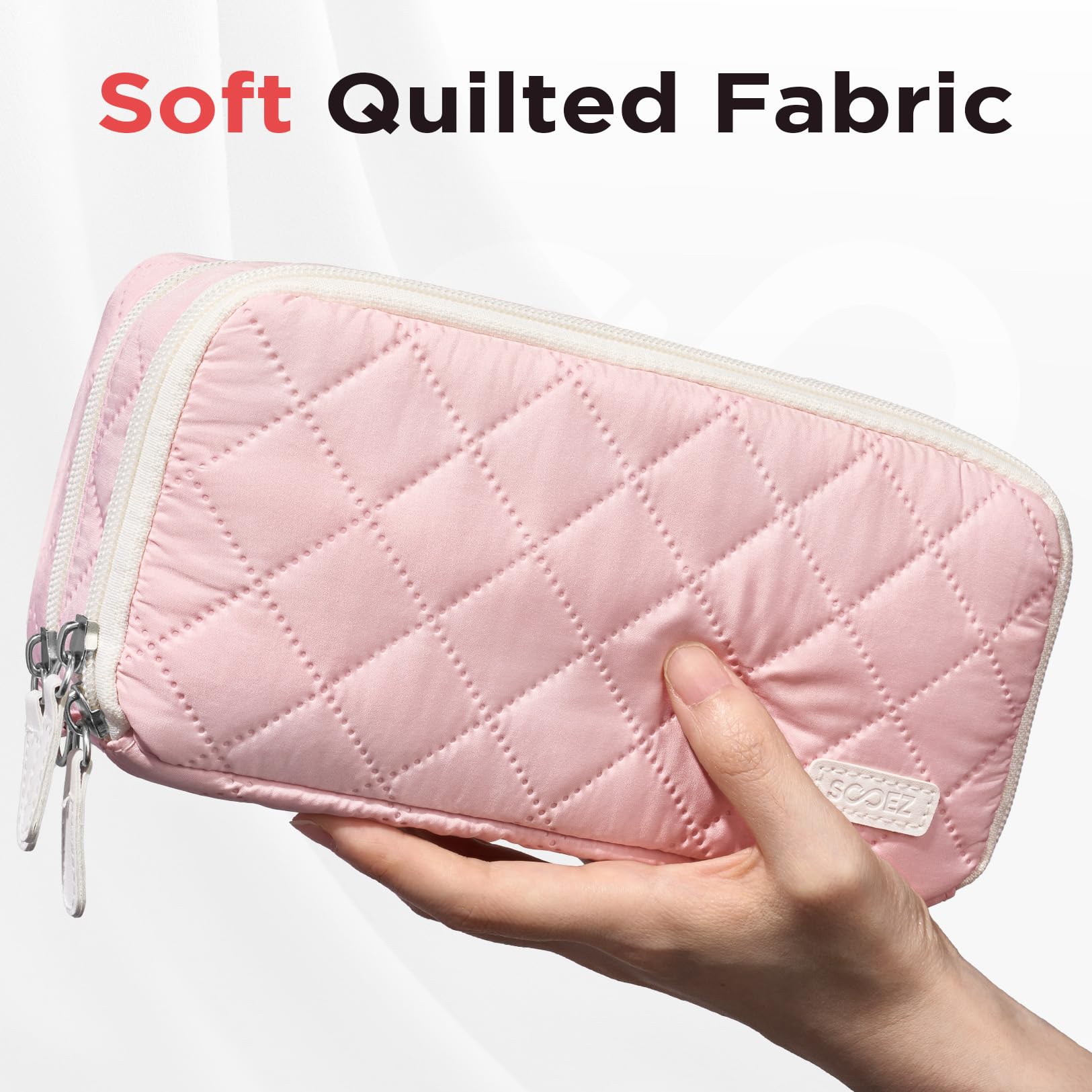 Sooez Large Pencil Case Pouch, Extra Big Pencil Bag with 8 Compartments