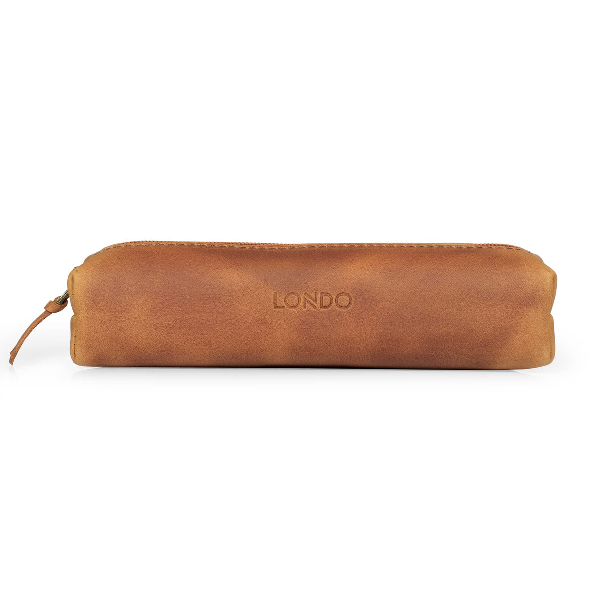 Londo Genuine Leather Zipper Pen, Pencil & Cosmetic Case