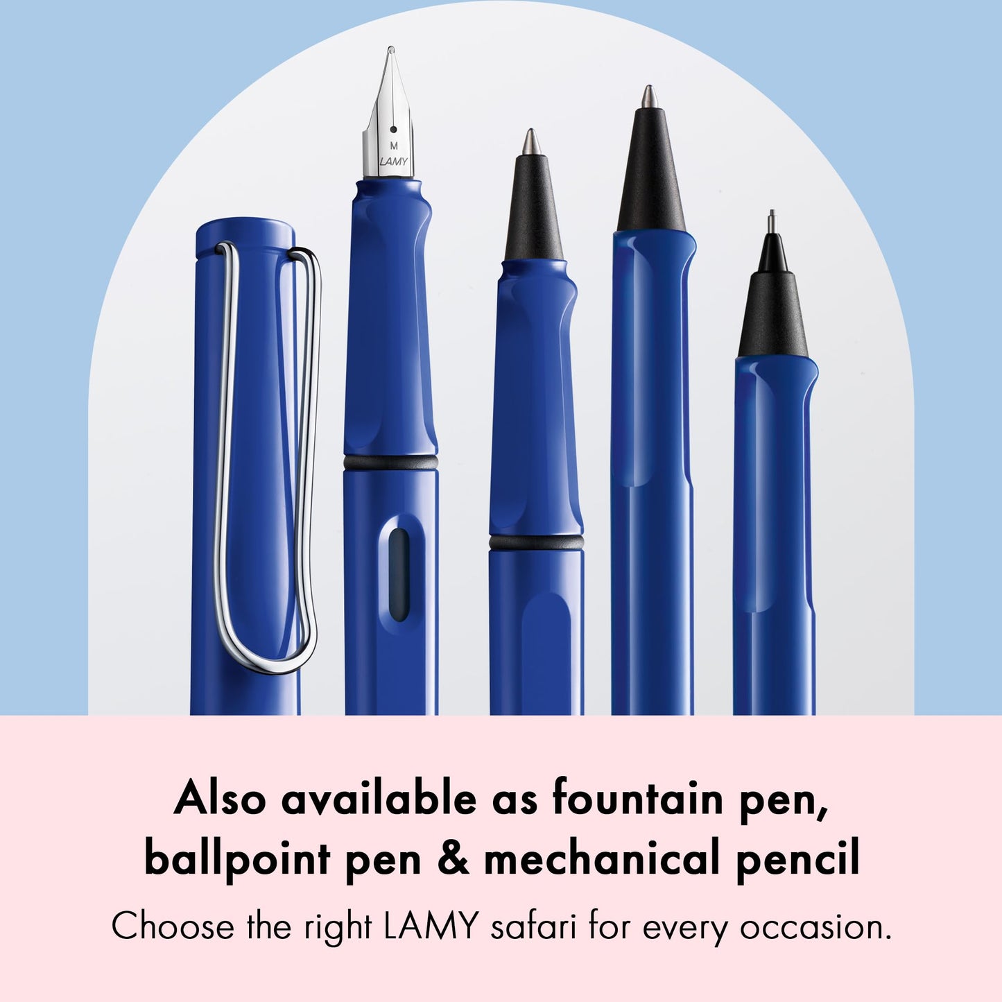 Lamy safari blue - Rollerball Pen with ergonomic grip & line width M - for pleasant long writing