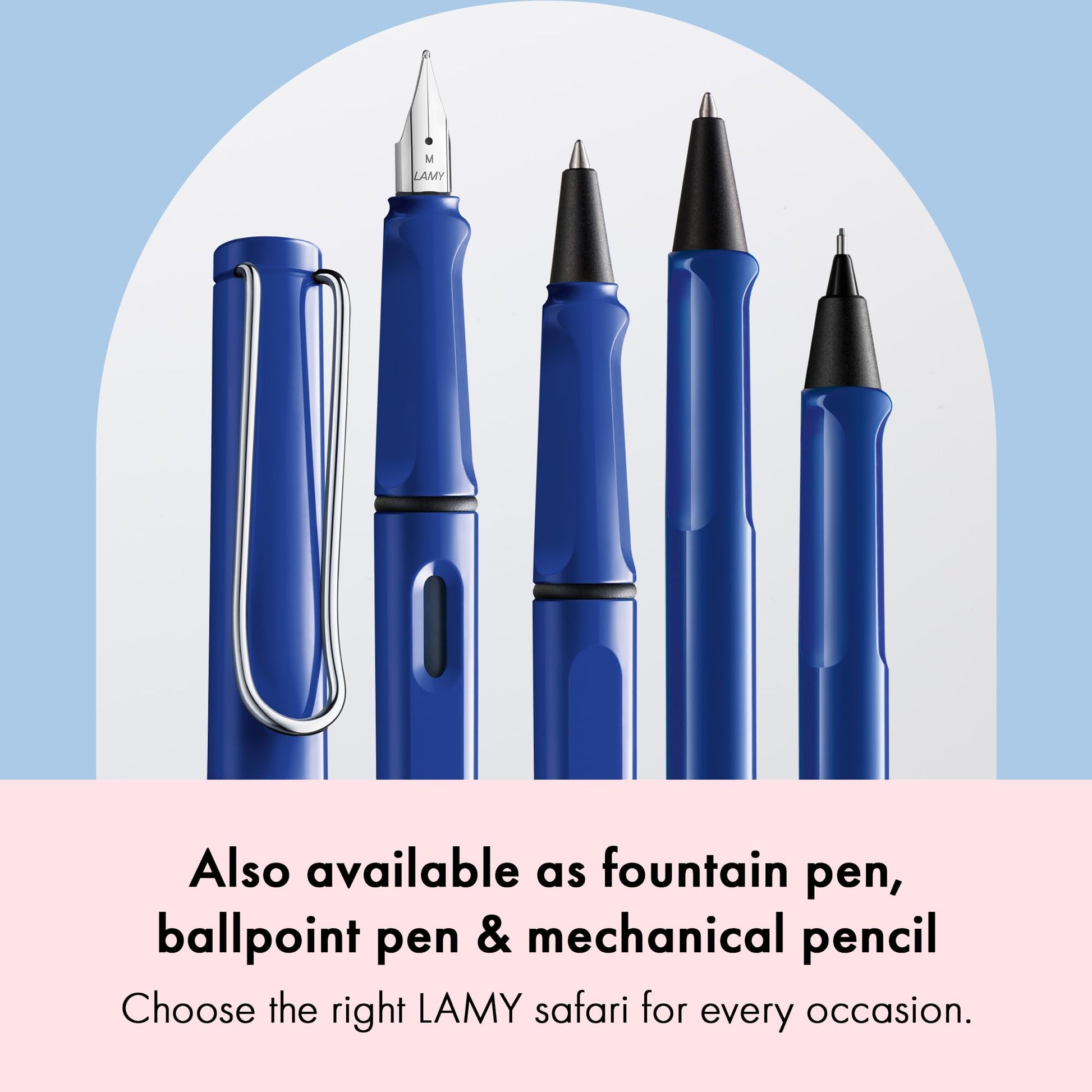 Lamy safari blue - Rollerball Pen with ergonomic grip & line width M - for pleasant long writing