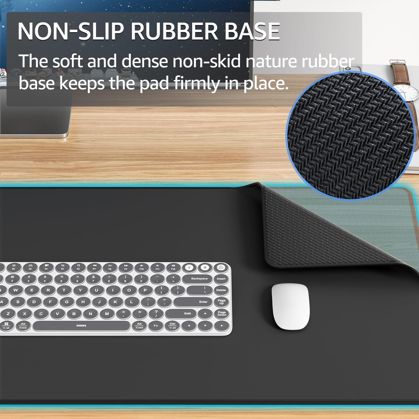 KTRIO Large Gaming Mouse Pad Desk Mat for Gamer, 35.4" x 15.7", Black, XXXL