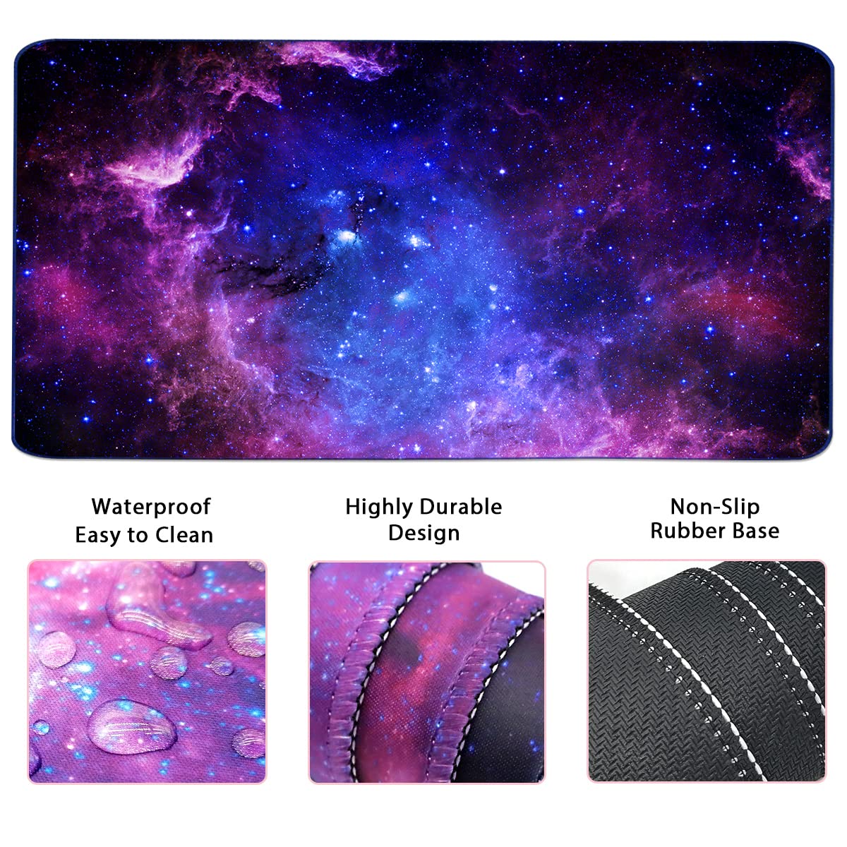 Large Mouse Pad and Keyboard Wrist Rest, Desk Pad for Keyboard and Mouse, 4-in-1 Large Gaming Mouse
