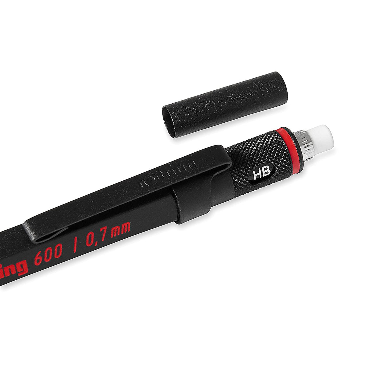 Rotring 600 Full-Metal Body Mechanical Pencil, 0.7mm, Black - For Precise Ruler-Based Drawing