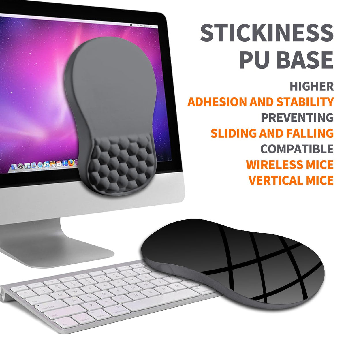 Armanza Ergonomic Joint Wrist Support Mouse Pad with Memory Foam Cushion Massage Bump, Carpal
