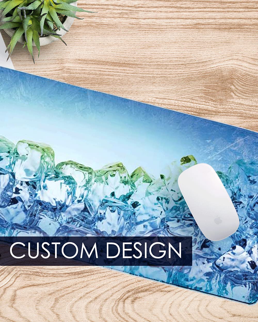 COLORCOMMALL Personalized Mouse Pad – Gaming 11.8 x 31.5 inch Non-Slip Large Size Rubber Base
