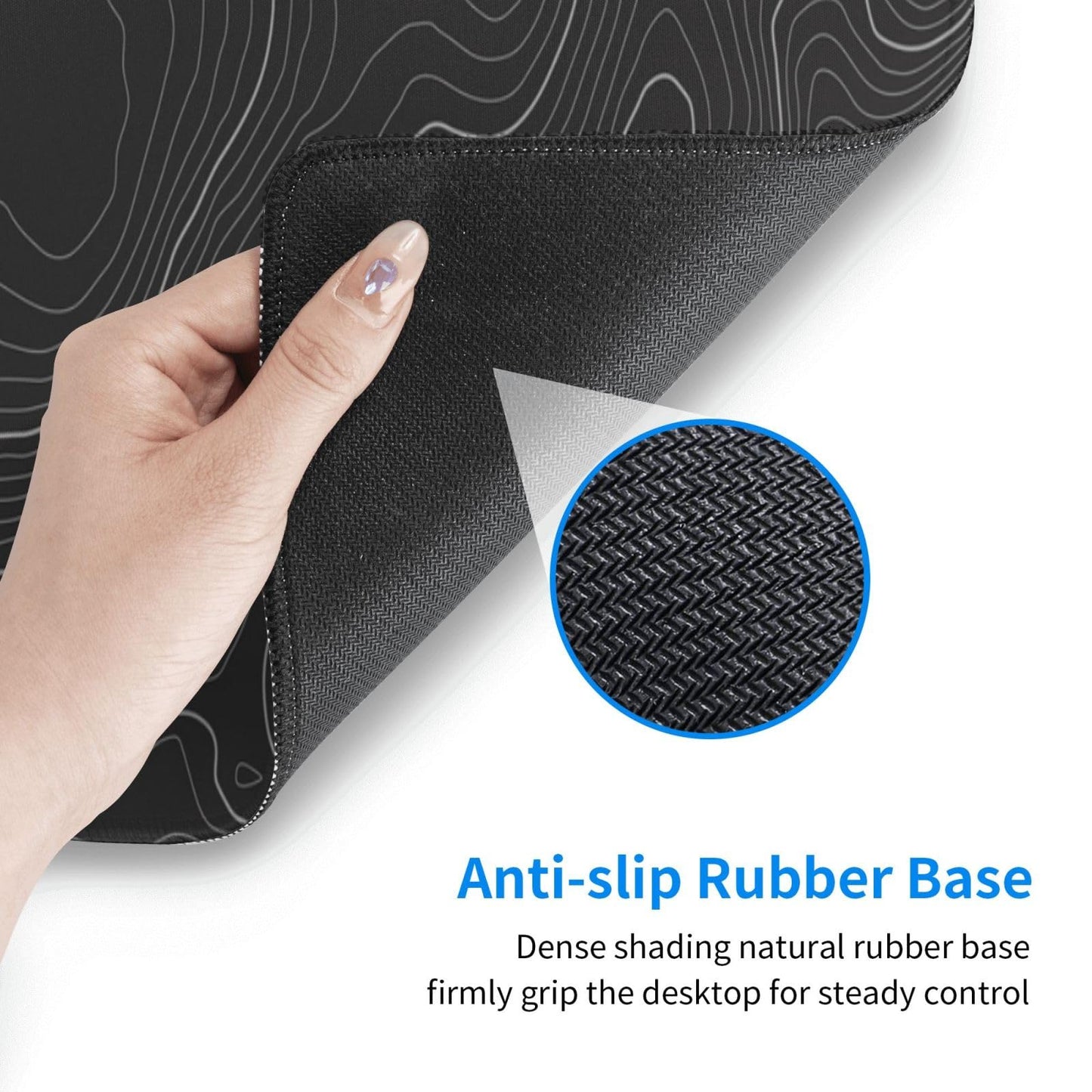 Topographic Contour Extended Big Mouse Pad Large,Gaming Mouse Pad Desk Pad,31.5×11.8 Inch Long