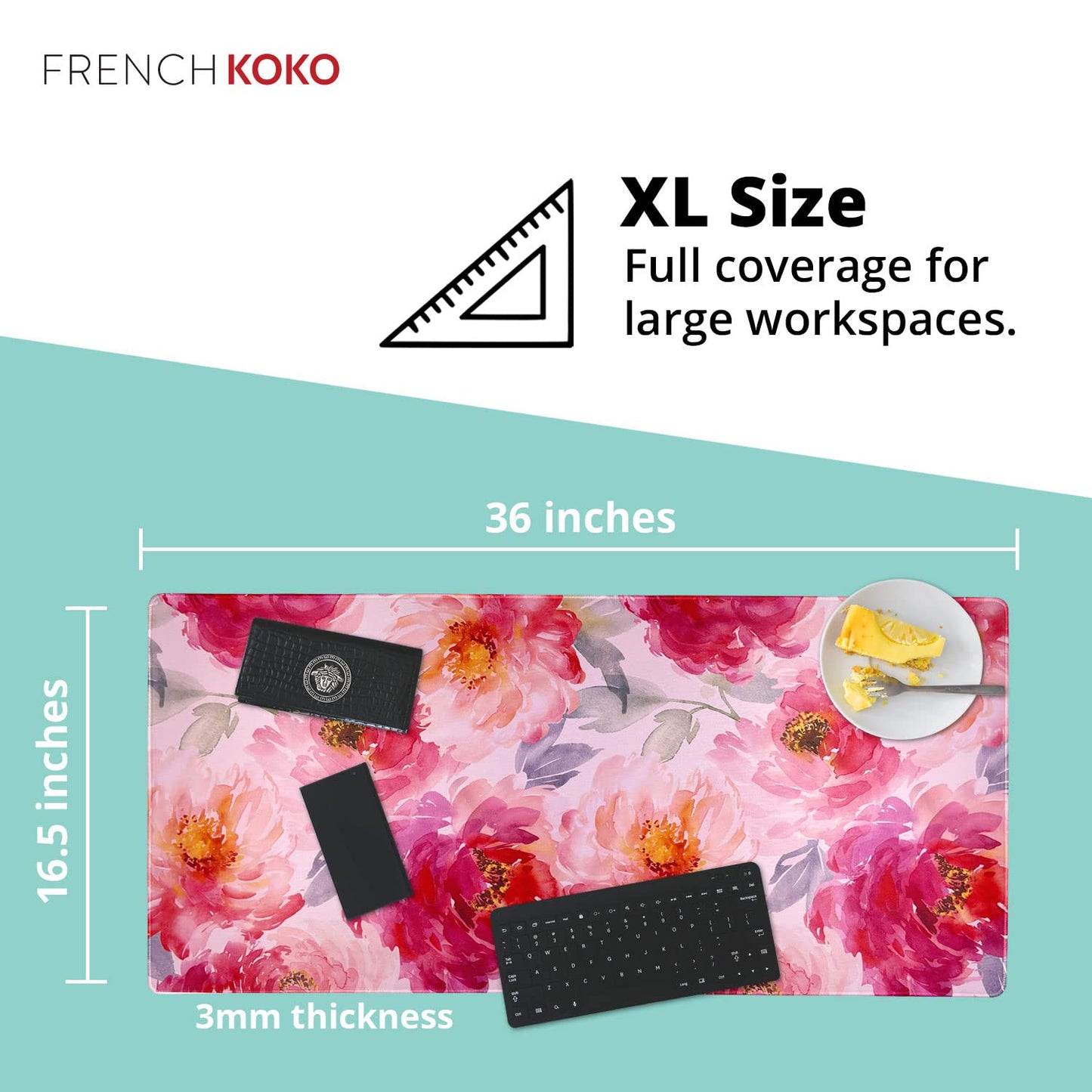 French Koko Large Mouse Pad Desk Mat Keyboard Pad Desktop Office School Essentials Decor Big