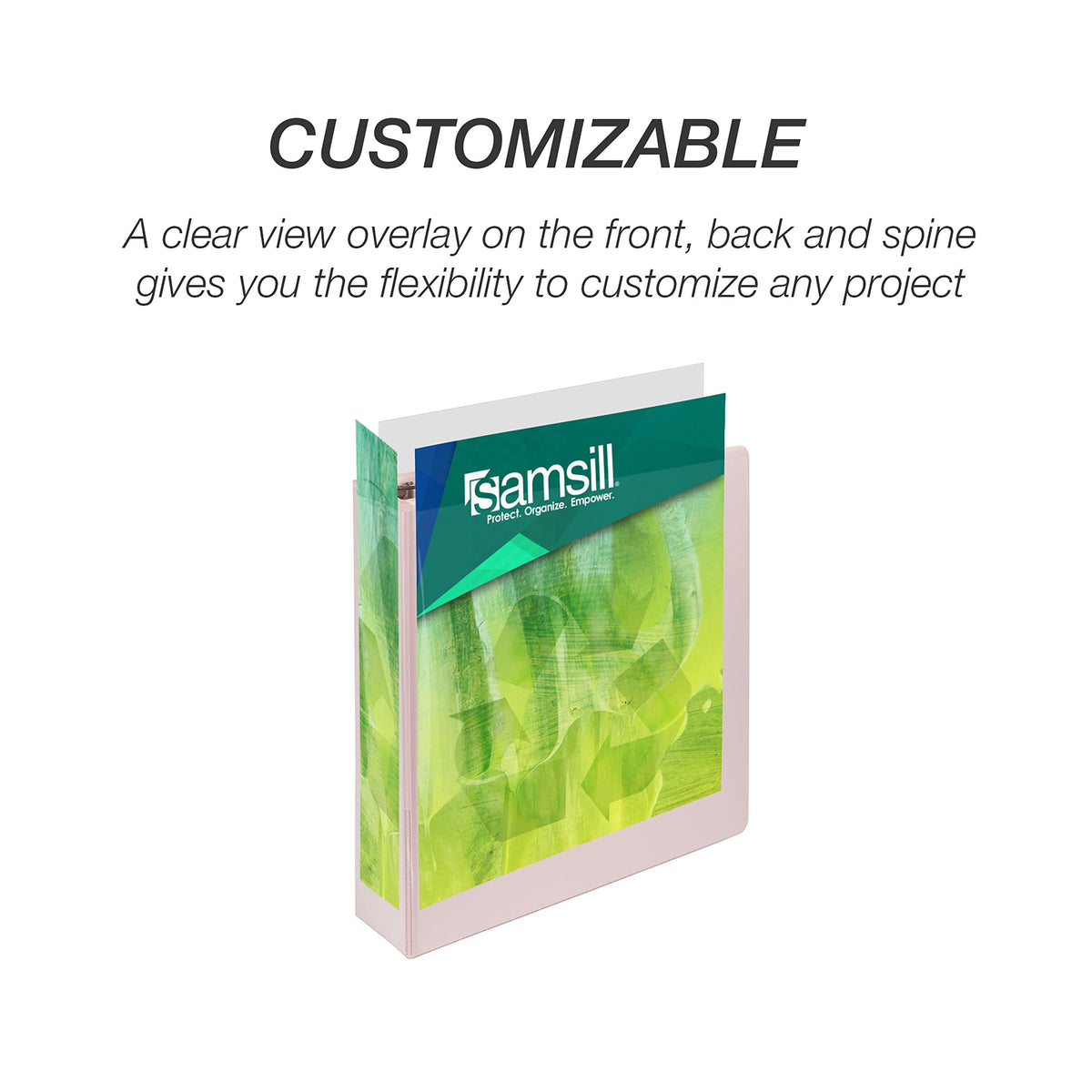 Samsill Plant-Based 2 Inch Durable D-Ring, View Binder, Eco-Friendly, USDA Certified Biobased, 12