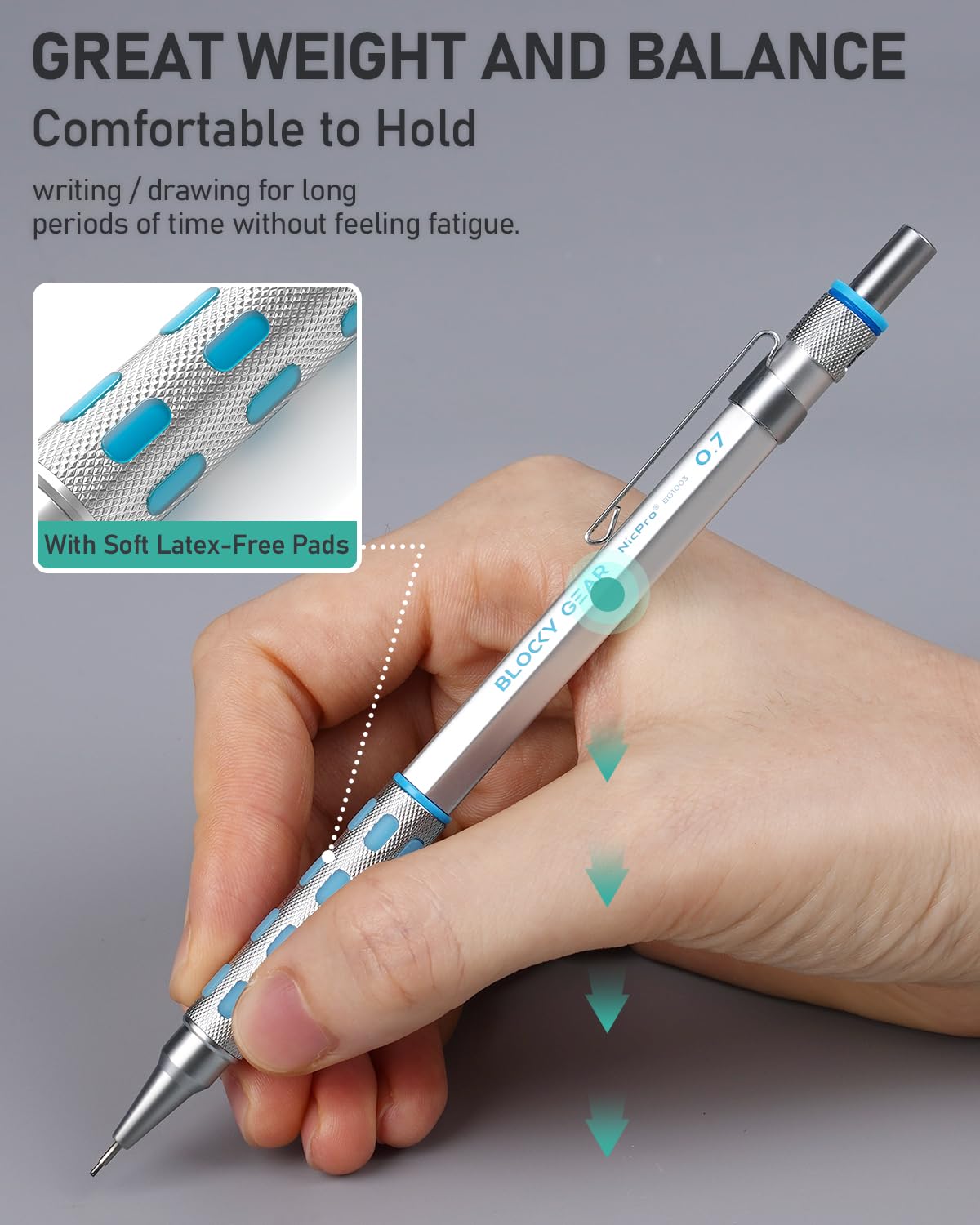 Nicpro 36PCS Mechanical Pencil Set, Art Drawing Pencils 0.3-2mm in Case