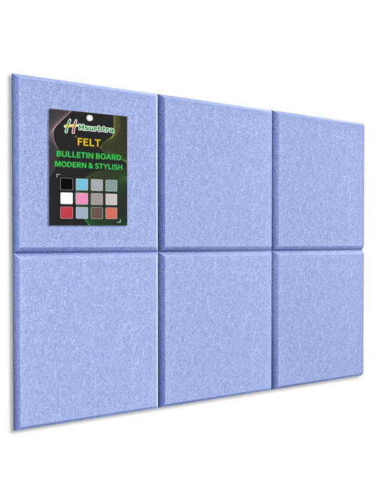 Hsurbtra Cork Board for Wall 24 x 18 Inch, 6 Pack Felt Bulletin Notice Board with Pushpins for