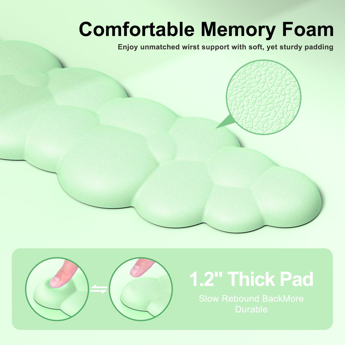 MOKURU Cloud Mouse Pad with Wrist Rest, Cloud Keyboard Wrist Rest, Mouse Pad Wrist Support