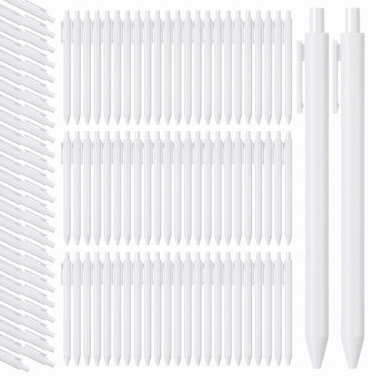 Teling 100 Pcs Ballpoint Pens Retractable Comfortable Cute Stylish Writing Pens in Medium Point 1.0