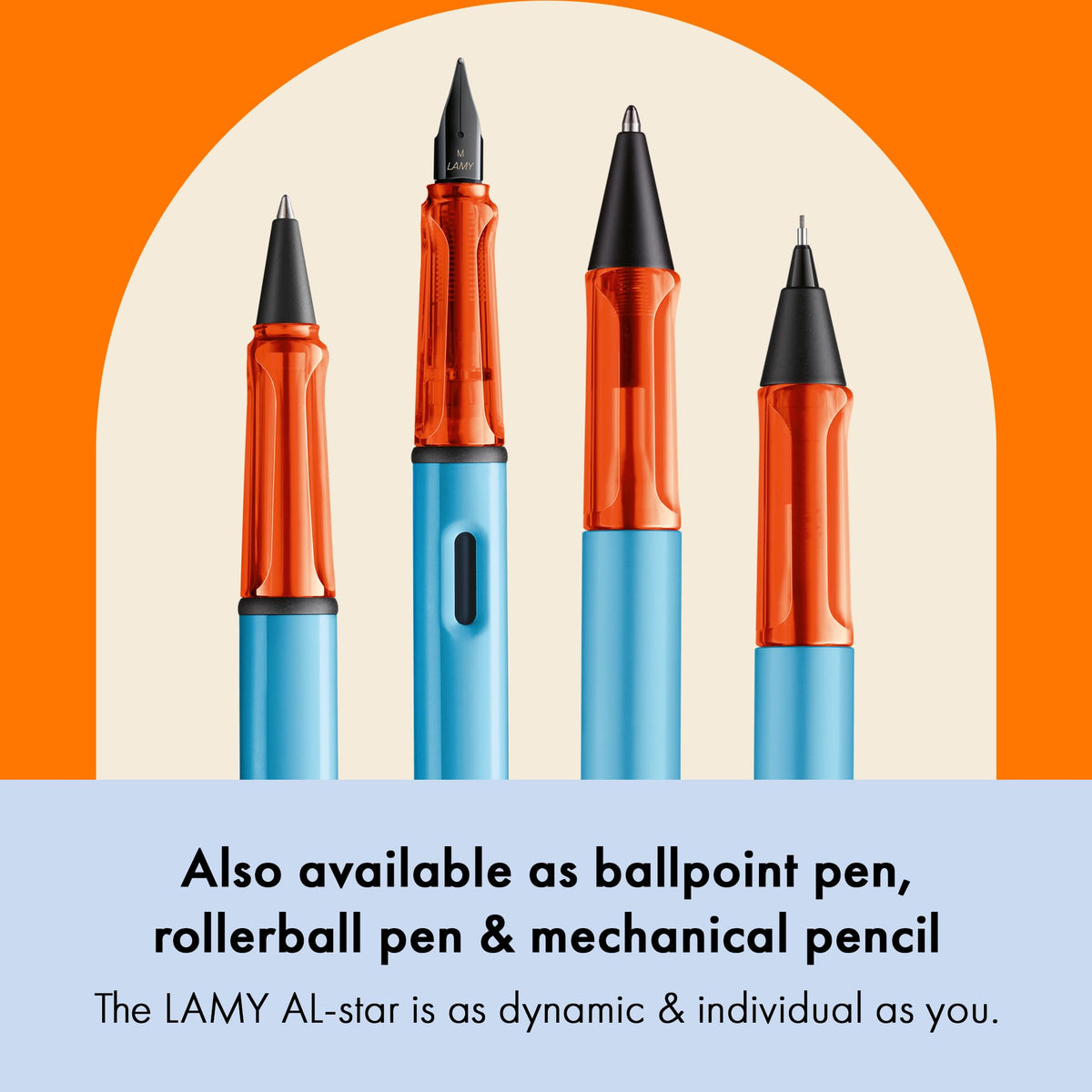 LAMY AL-star denim - Fountain Pen with ergonomic grip & polished steel nib in size M - lightweight