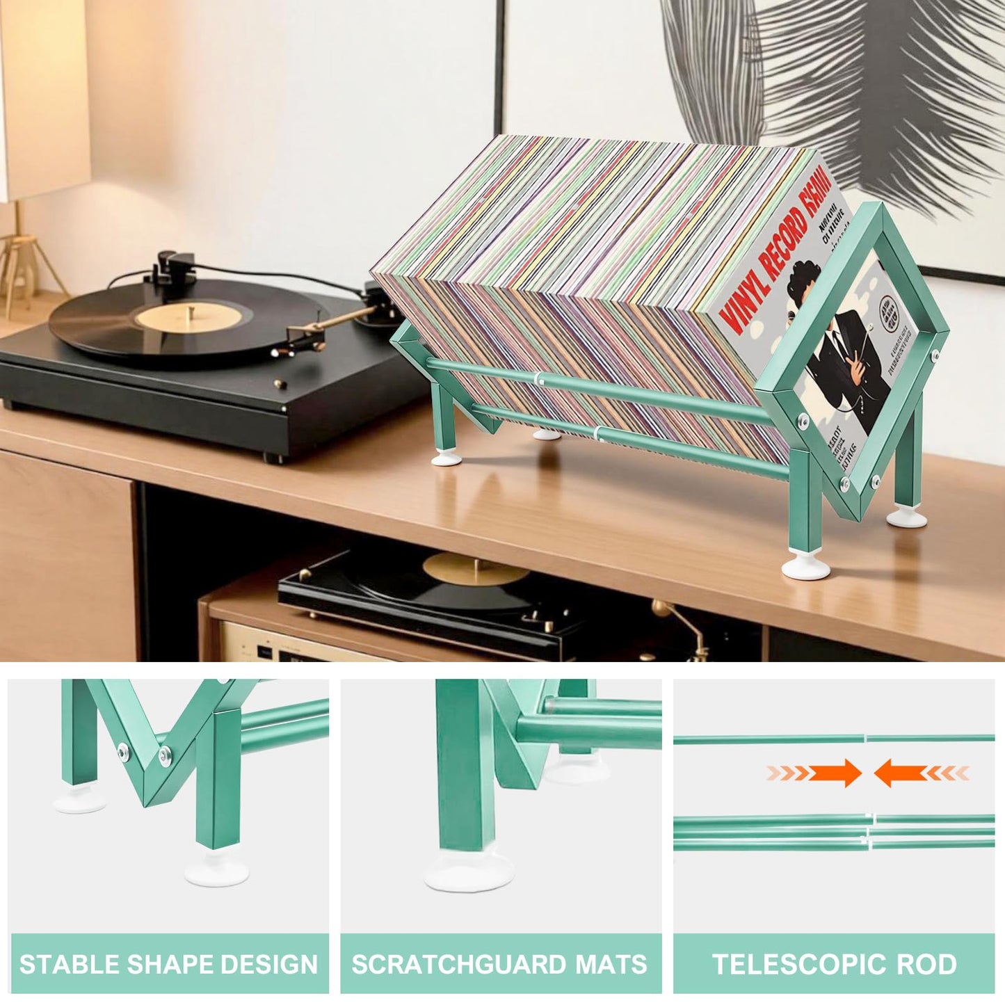 Expandable Desktop Bookshelf Organizer, Small Tabletop Book Storage Rack
