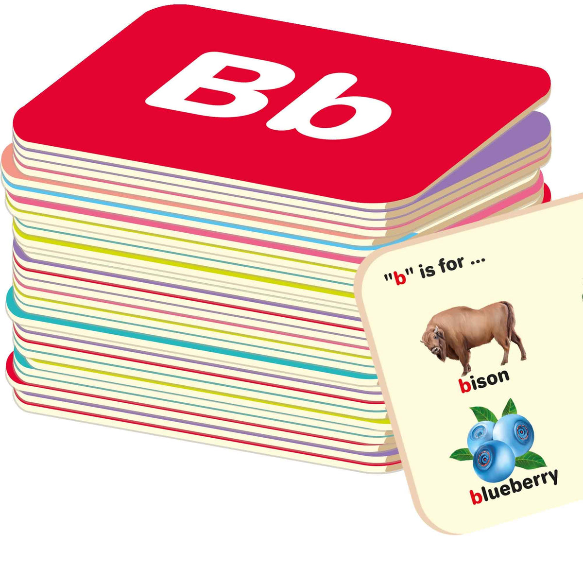 QUOKKA ABC Learning Flash Cards for Toddlers 1-3 Years - 120 Flashcards for Kids 2-4 in a Bag