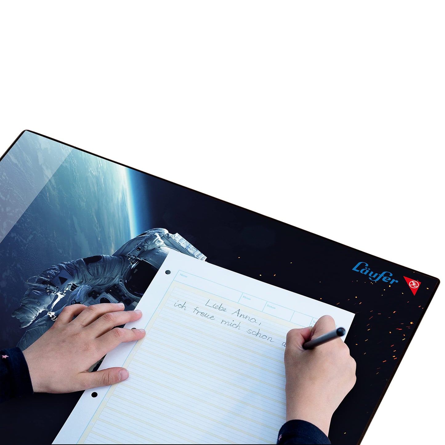 Läufer 46659 Astronaut Desk Mat, 53 x 40 cm, Non-Slip Desk Mat for Children, Accessories for