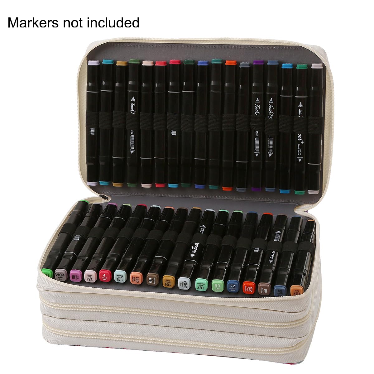 Lbxgap 102 Slots Marker Pen Organizer Case w/Handle