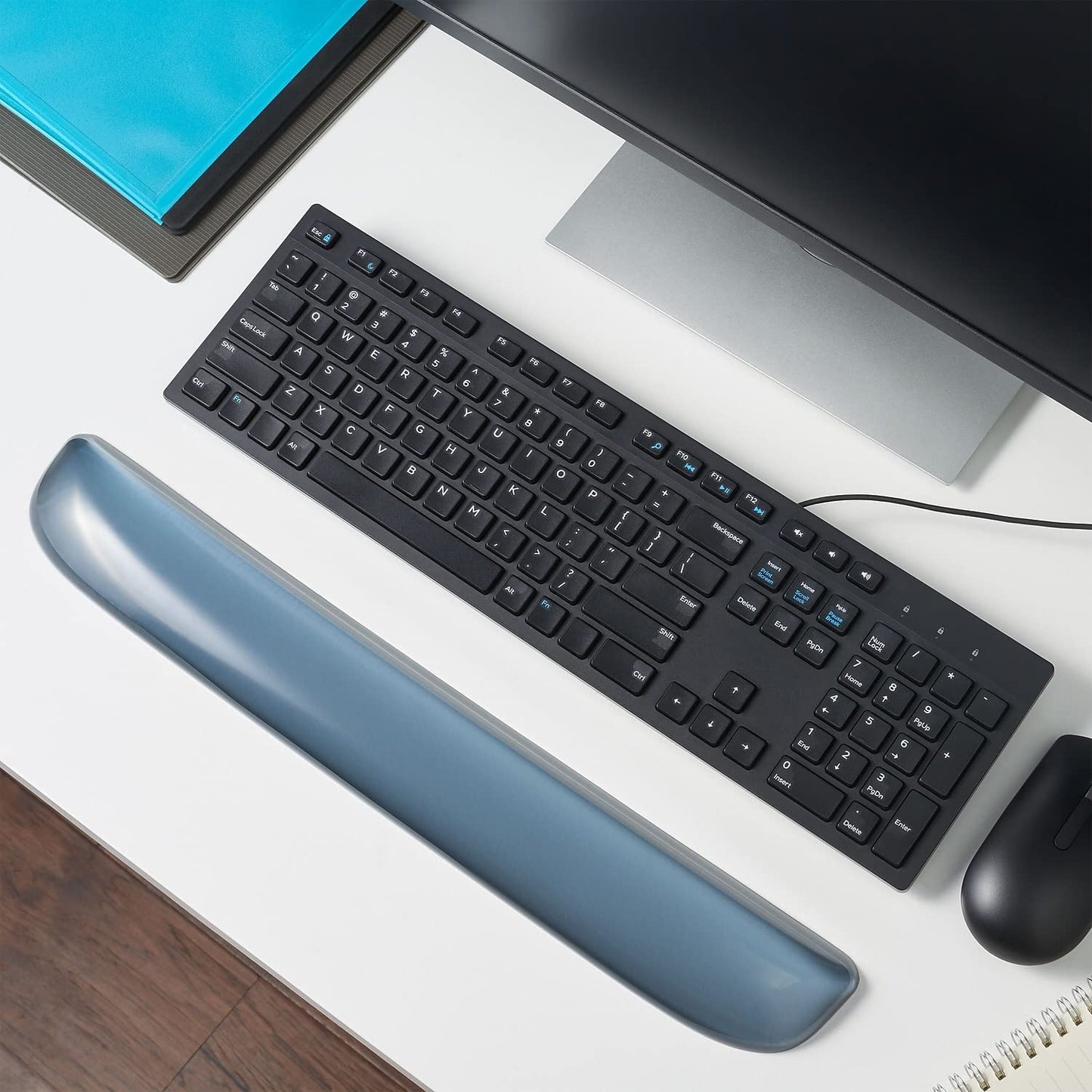 Staples TECH Gel Keyboard Wrist Rest, Non-Slip, Black Crystal