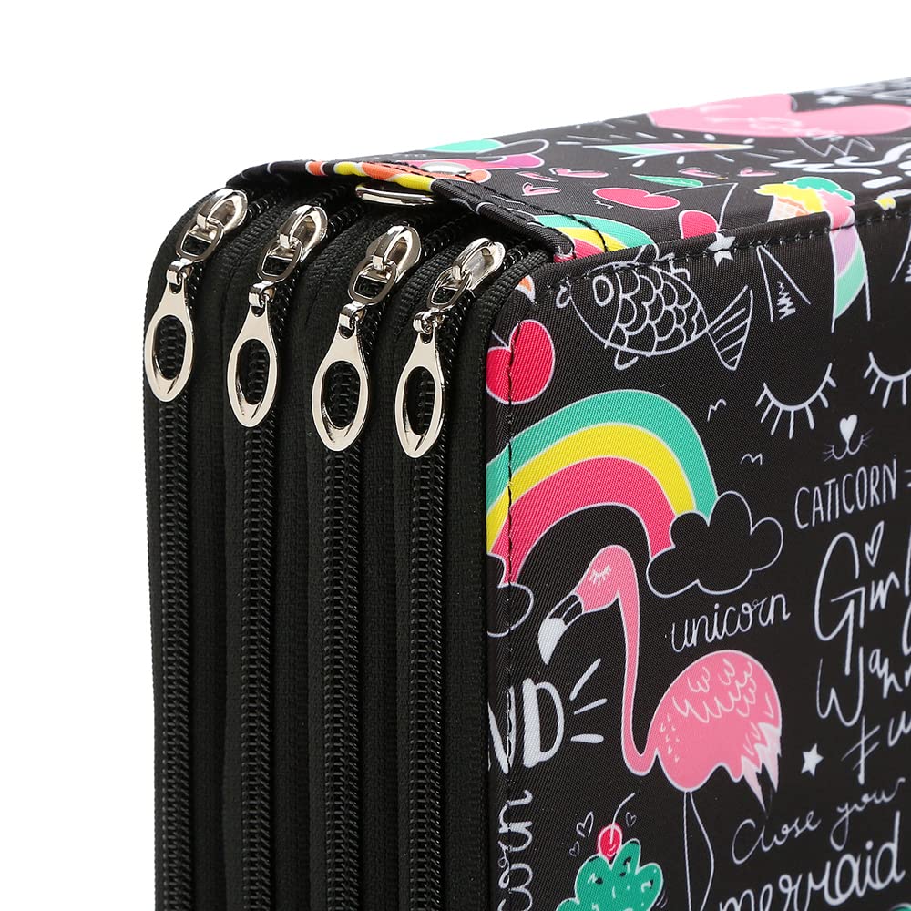 Lbxgap 184 Slots Pencil Case Organizer w/Removal Handle Strap