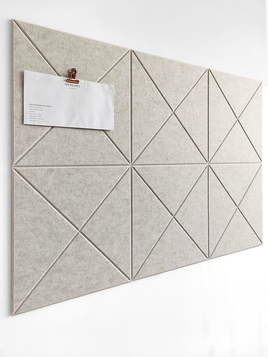 DECORITA Cork Board 24 x36 Alternative - 6 Pack Felt Wall Tiles with Safe Removable Adhesive Tabs
