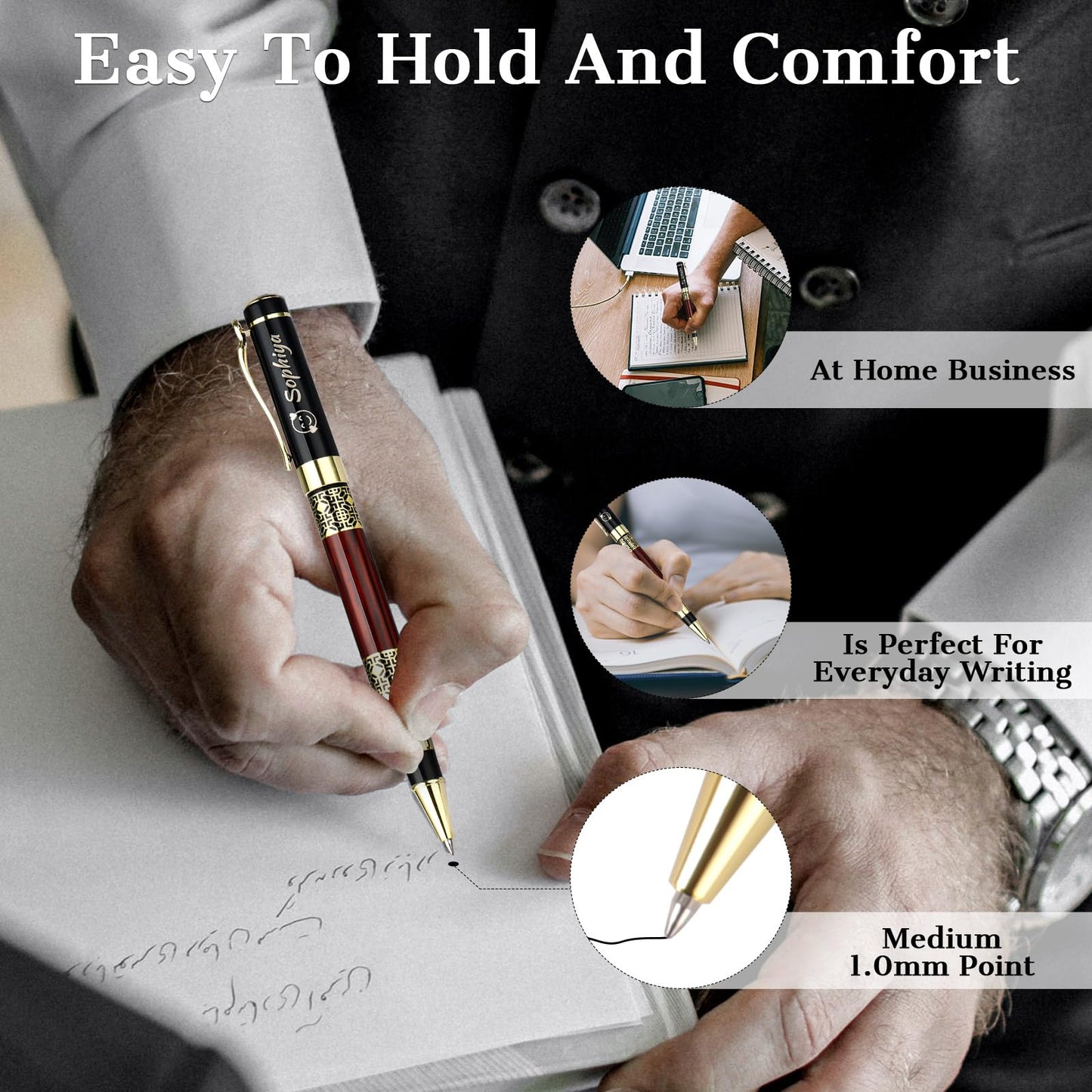Bnesi Luxury Pen,Personalised Pens Sets With Free Engraving for Men Women Gift Professional
