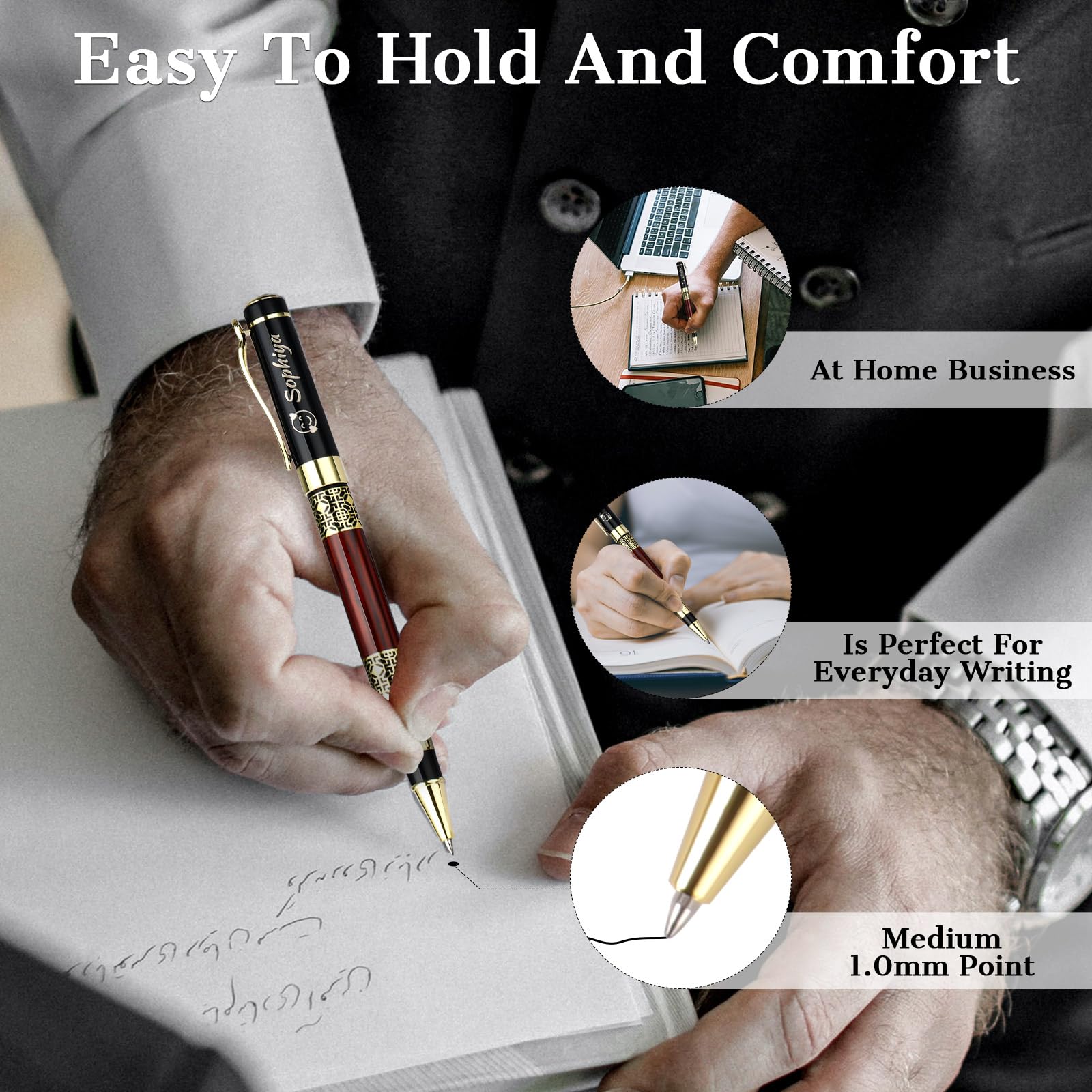Bnesi Luxury Pen,Personalised Pens Sets With Free Engraving for Men Women Gift Professional