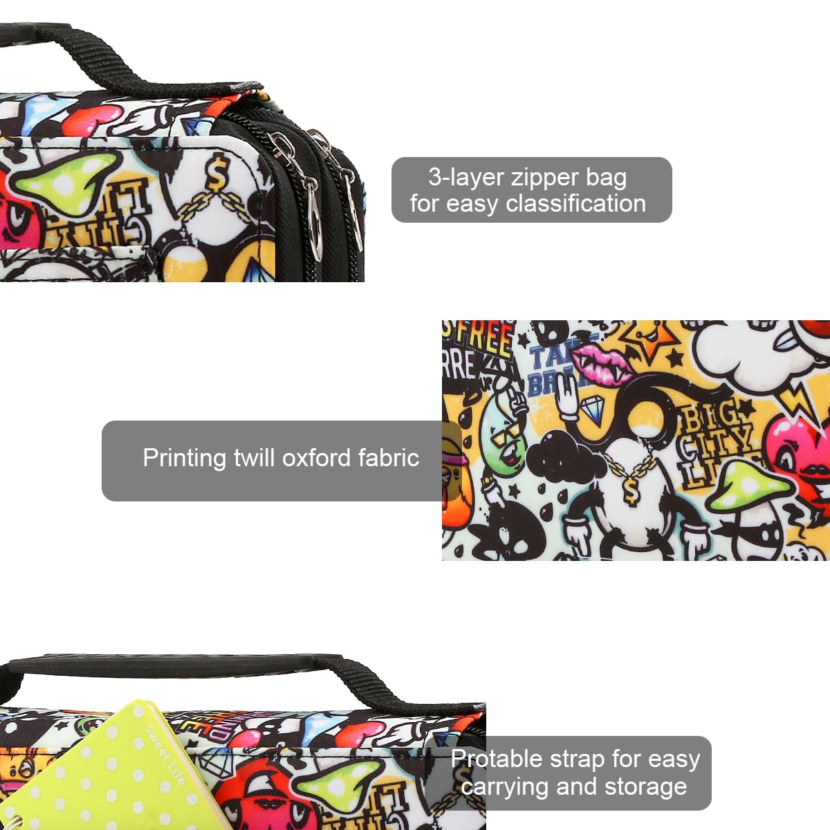 Lbxgap 68 Slots Marker Pen Organizer Case w/Handle