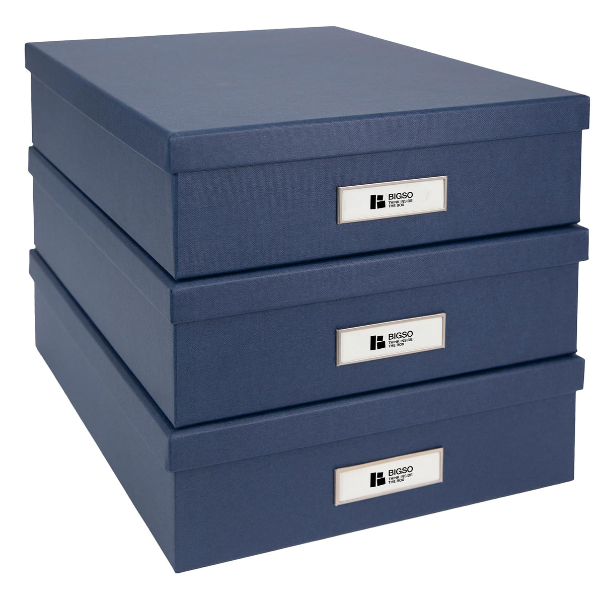 Bigso Box of Sweden Oskar Fiberboard Label Frame Document Letter Box | File Organizer for Important