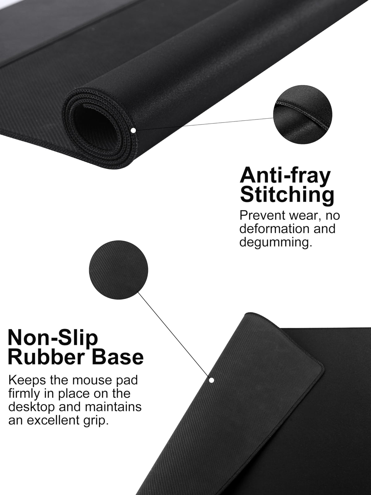Mouse Pad with 15W Wireless Charging, Removable 8-Digit Solar Calculator