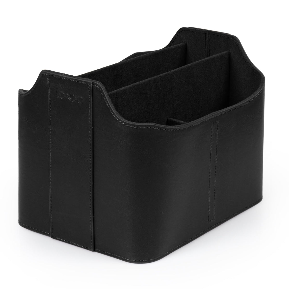 Londo PU Leather Remote Control Holder, Office Supplies Desk Organizer with Tablet Slot, Makeup