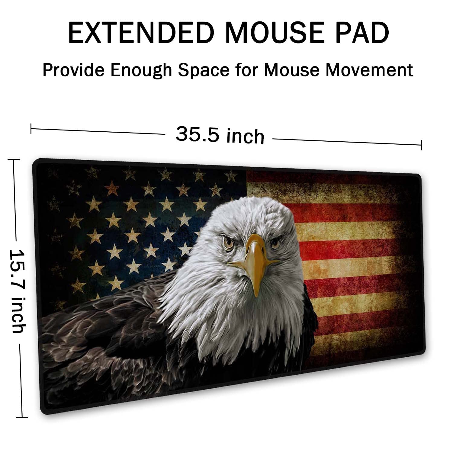 SSOIU Extended Gaming Mouse Pad - Non-Slip Water-Resistant Rubber Base Computer Keyboard Mouse Mat
