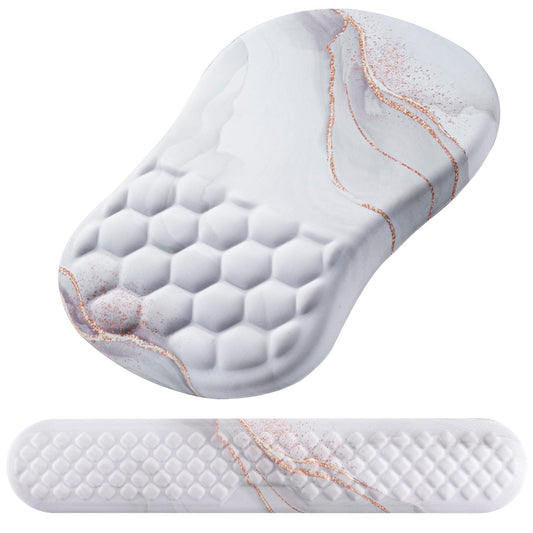 Laokiiy Ergonomic Mouse Pad & Keyboard Wrist Rest Set, Memory Foam