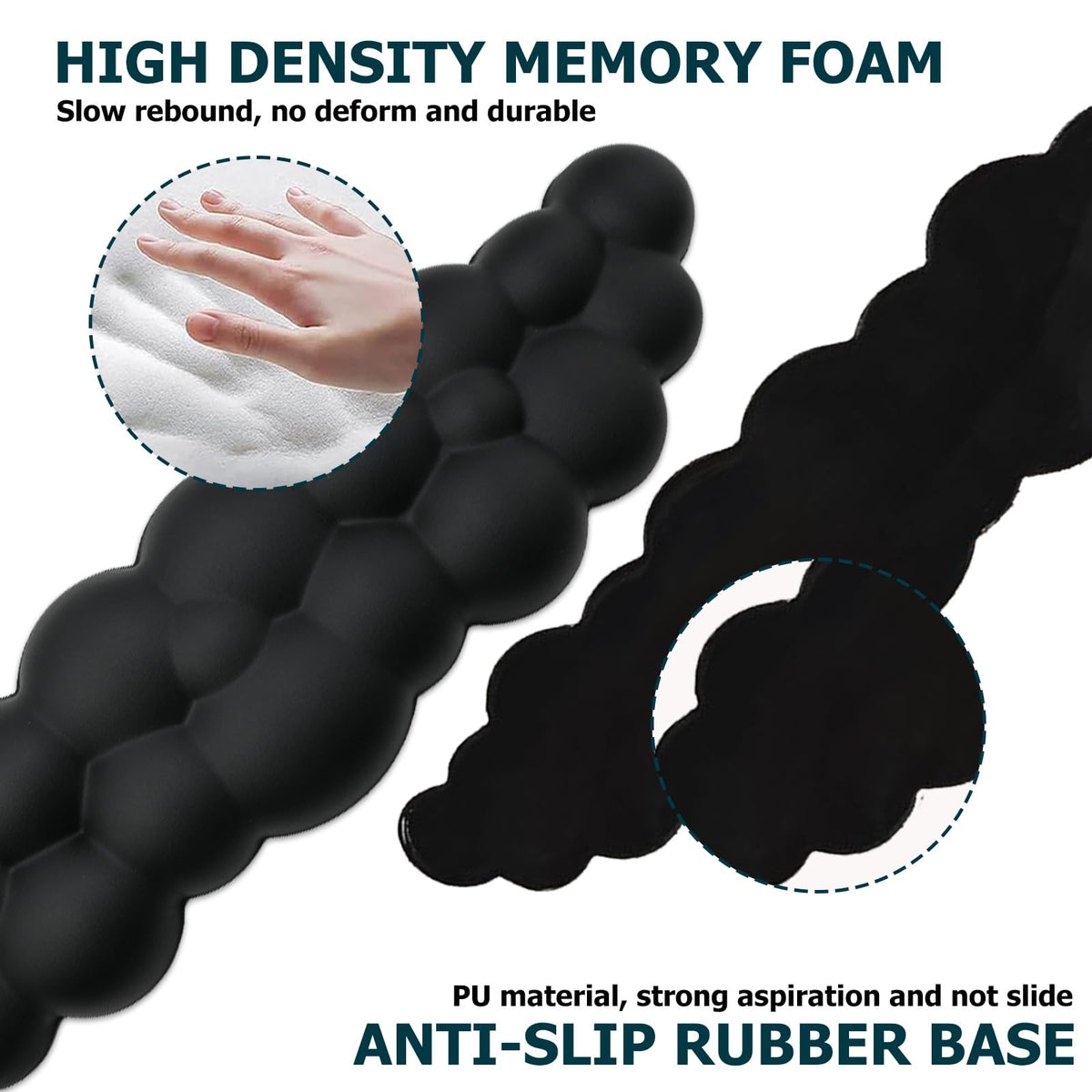 Cloud Wrist Rest Keyboard, PU Leather Memory Foam Wrist Rest for Computer Keyboard, Ergonomic