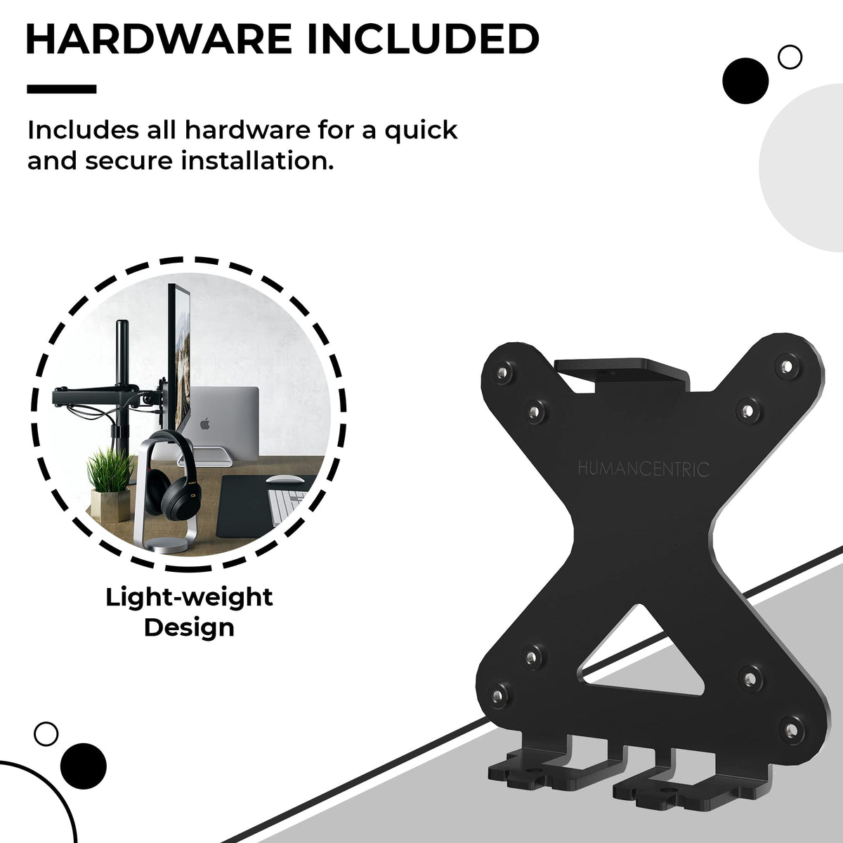 HumanCentric VESA Mount Adapter Compatible | HP Pavilion Monitors 100x100mm