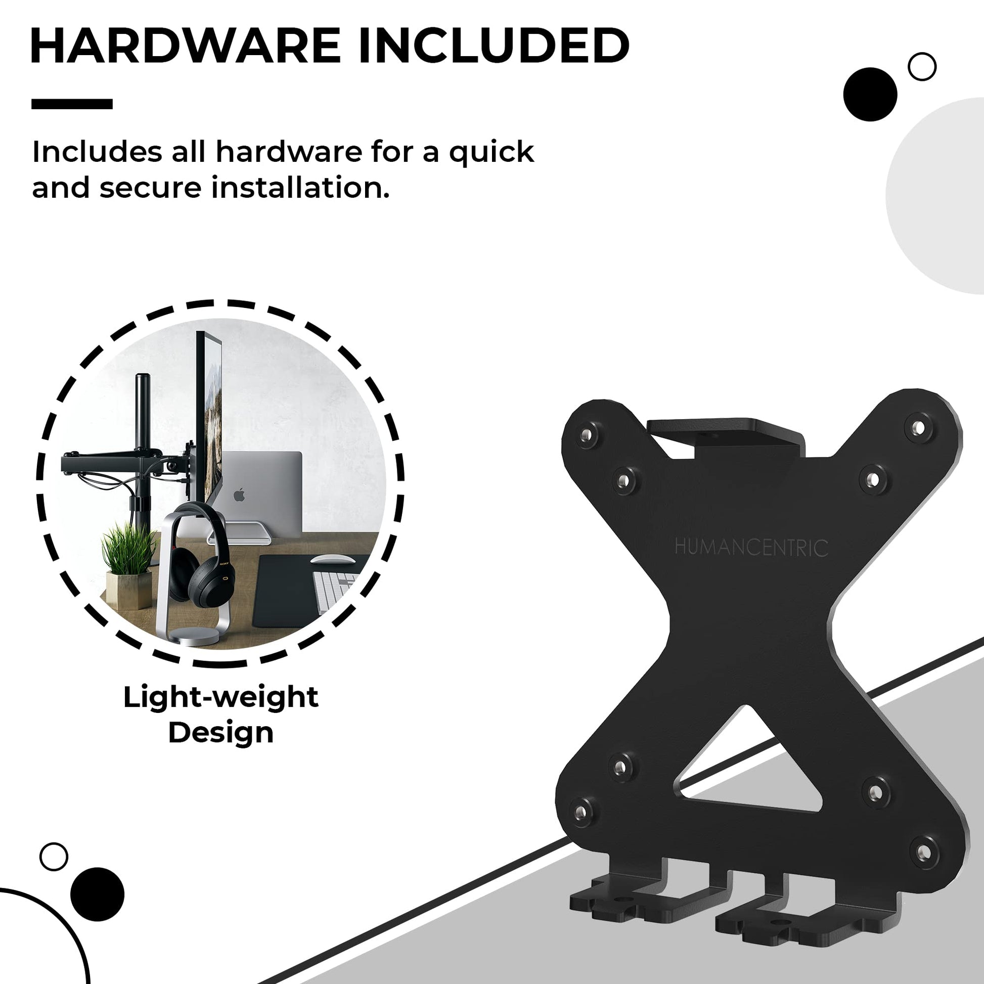 HumanCentric VESA Mount Adapter Compatible | HP Pavilion Monitors 100x100mm