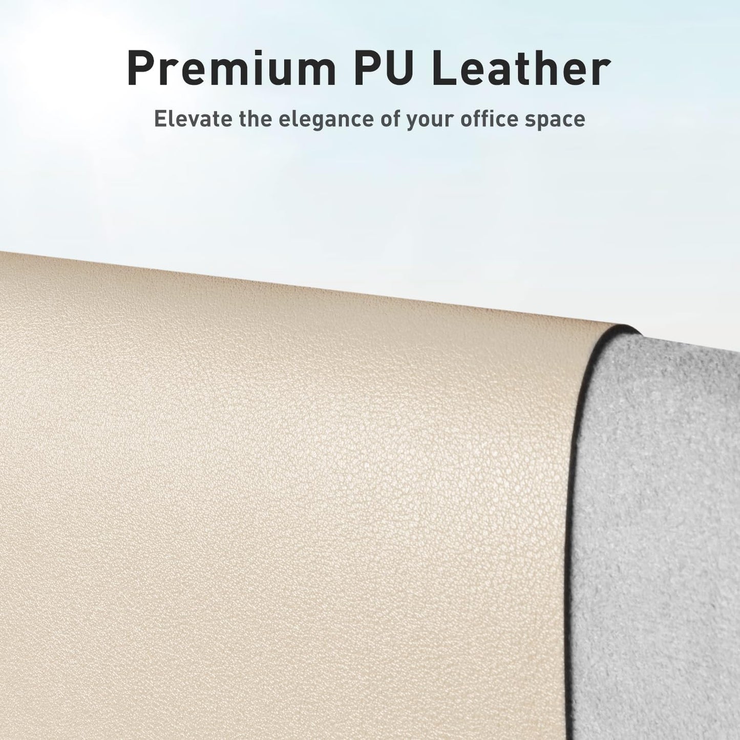 Aothia Faux Leather Desk Mat - Non-Slip PU Leather Desk Blotter, Waterproof Writing Surface, Large