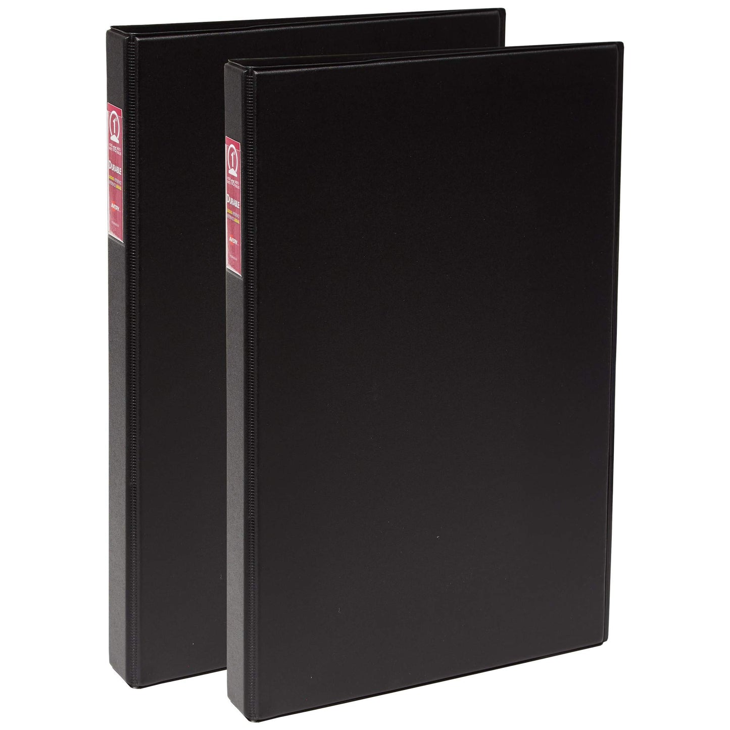 Avery® Legal-Size 3 Ring Binders, 1" Round Rings, 2 Black Binders