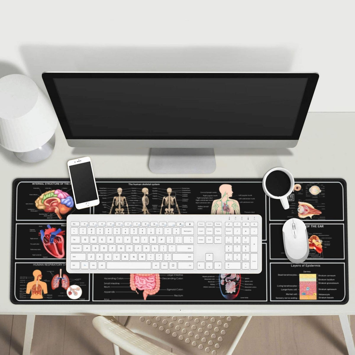 Sigouyinei Extra Large Desk Pad 31.5x12in Office Gaming Non-Slip Mouse Pad