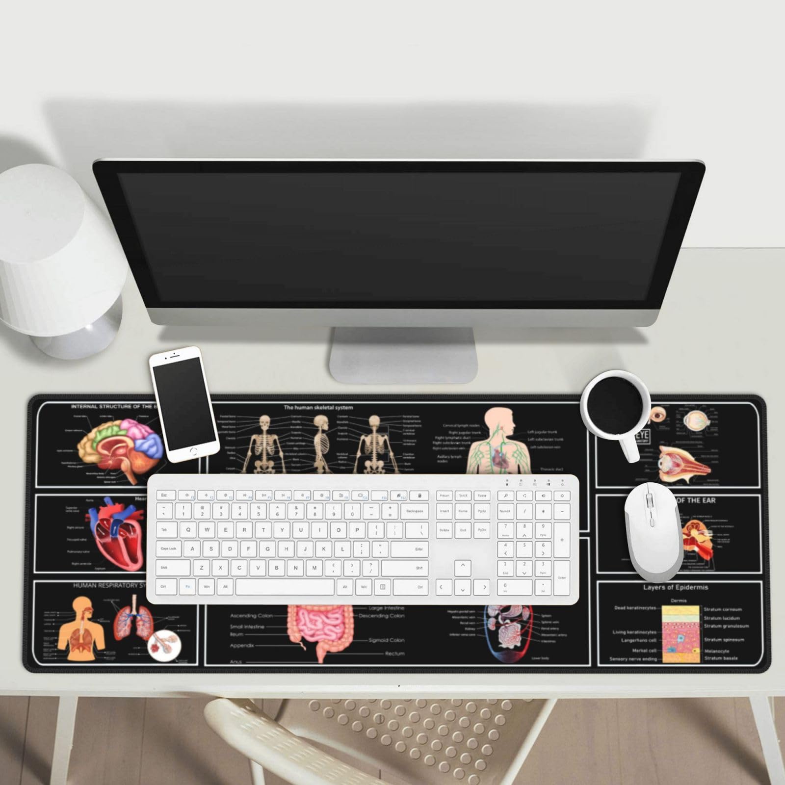 Sigouyinei Extra Large Desk Pad 31.5x12in Office Gaming Non-Slip Mouse Pad