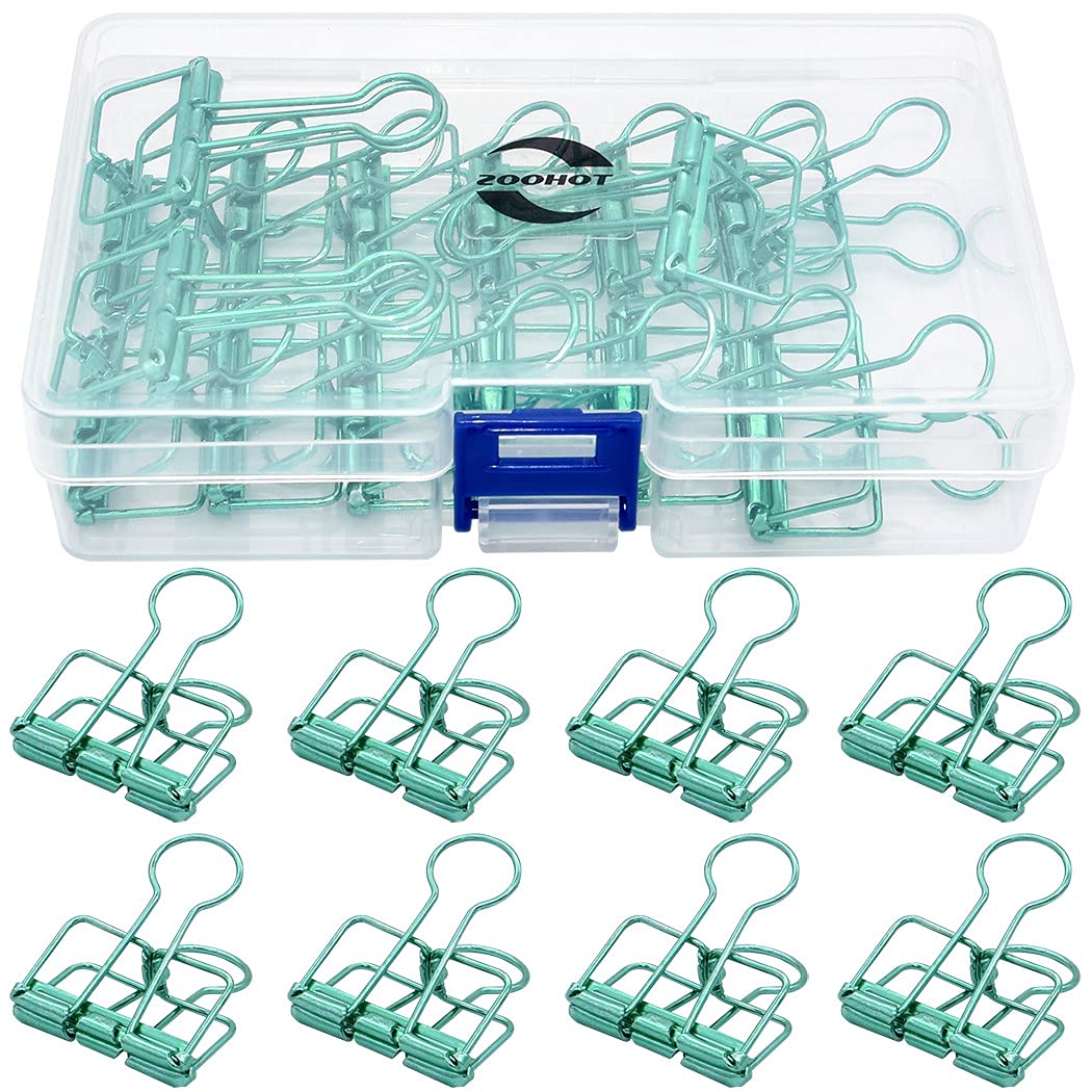 Binder Clips Paper Clamps 32mm Clips for Office School Supplies (Green)