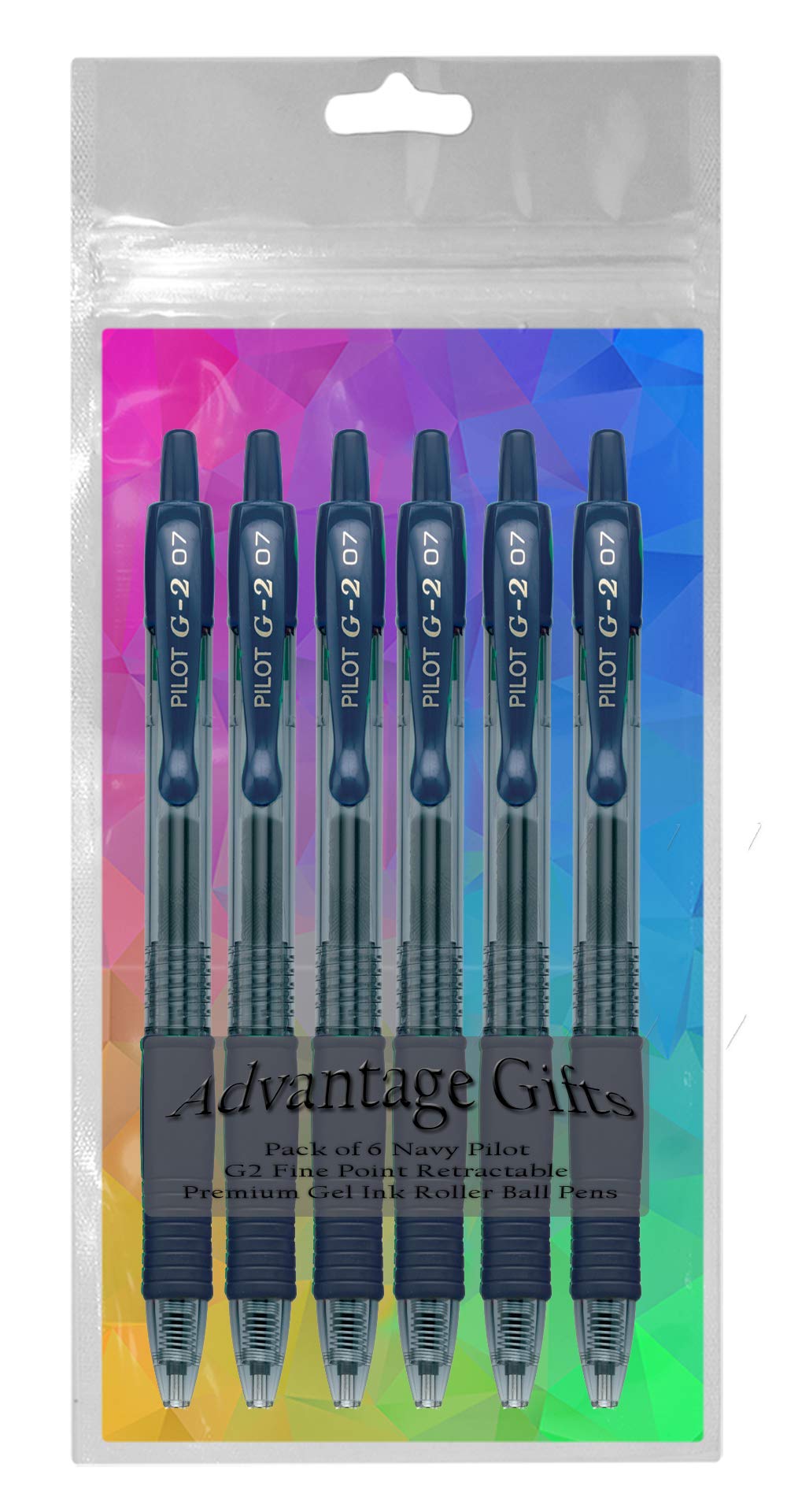 Advantage Gifts G2 Retractable Premium Gel Ink Roller Ball Pens Fine Point Fine Point (.7mm) Navy