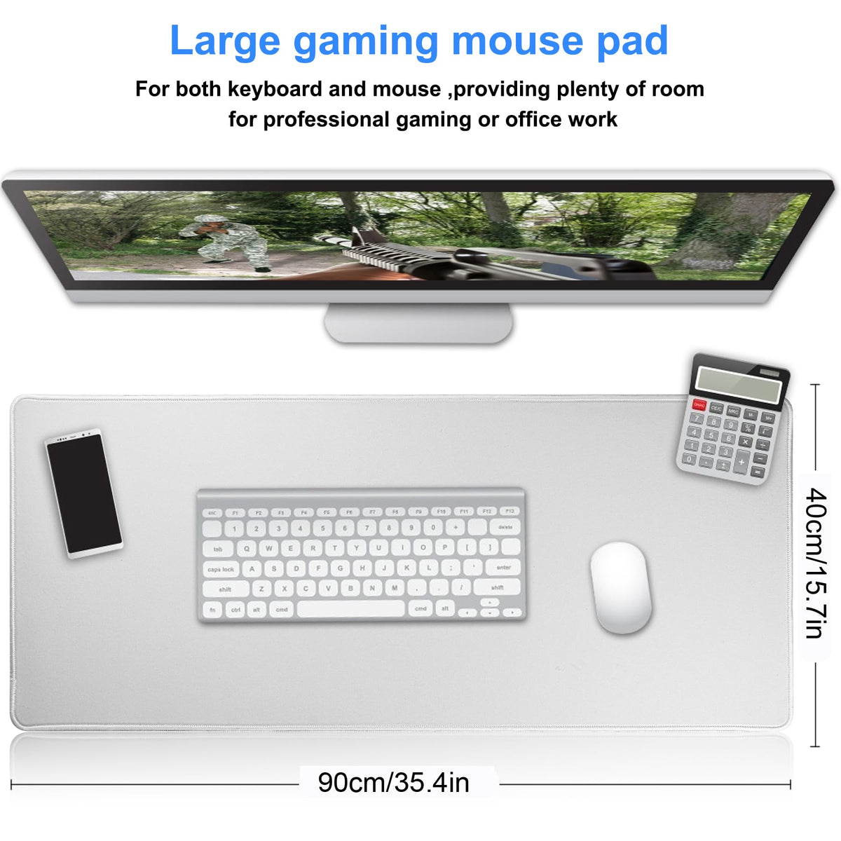 Cmhoo XXL Gaming Mouse Pad 35.4x15.7 Professional Large Mouse Pad & Computer Game Mouse Mat-90x40