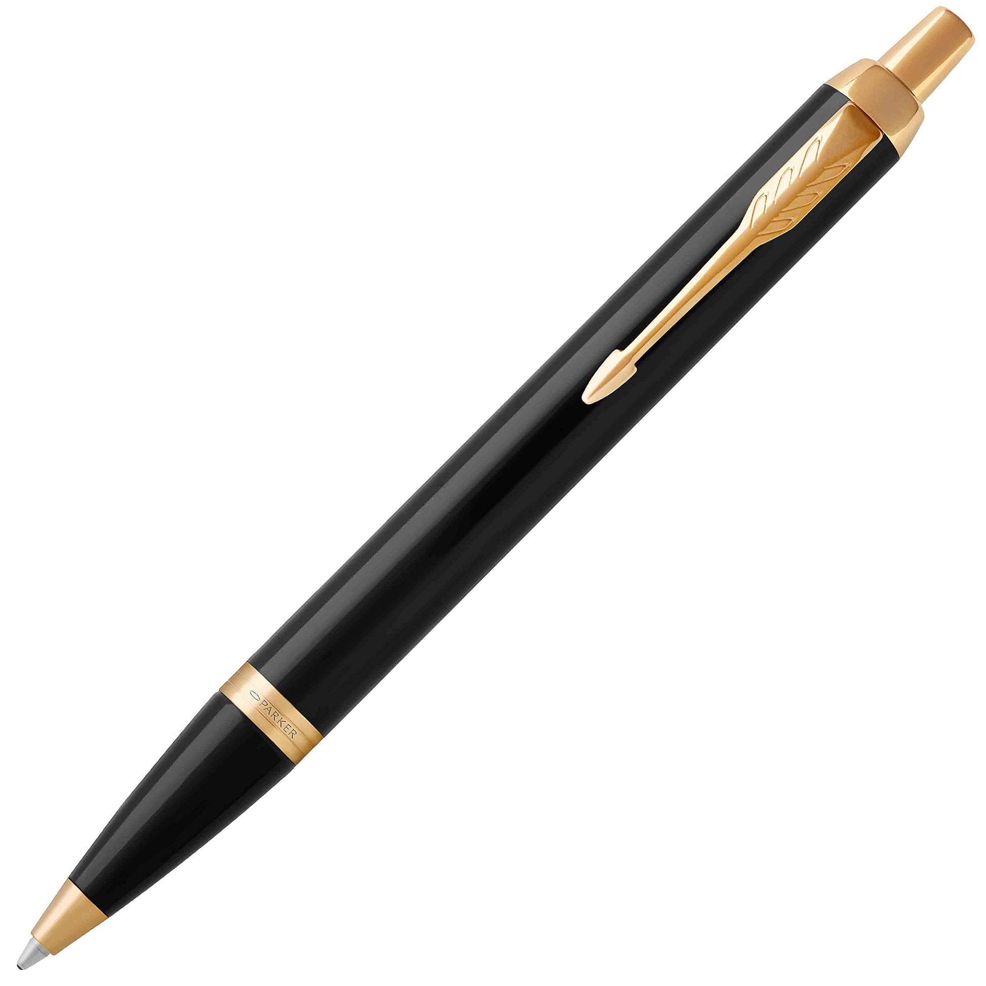 PARKER 1975638 Ballpoint Pen, IM Black GT Medium Point, Oil-based, Gift Boxed