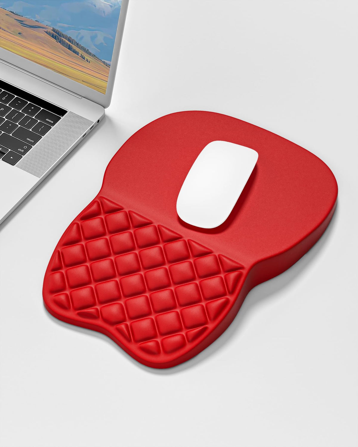 Auhoahsil Ergonomic Mouse Pad with Wrist Rest, Comfortable Slope Computer Mouse Mat with Wrist