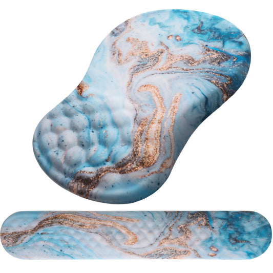 Laokiiy Ergonomic Mouse Pad with Wrist Support and Keyboard Wrist Rest Set