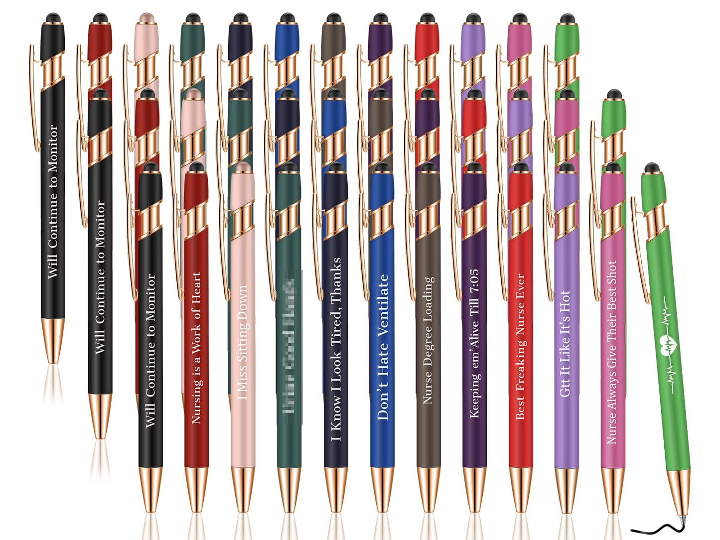 Allfosi Nurse Gift Pens,36 Pcs Super Cute Saying Pen (Style 1-40)