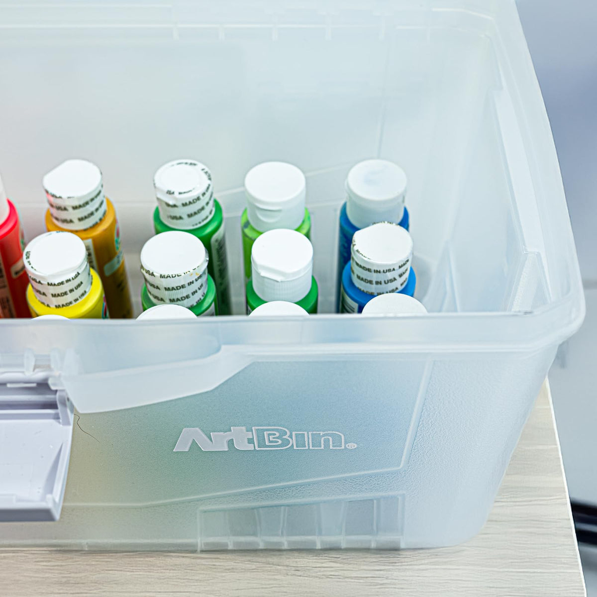 ArtBin 6918AH Twin Top 17 inch Supply Box, Portable Art & Craft Supply Organizer with Handle, [1]